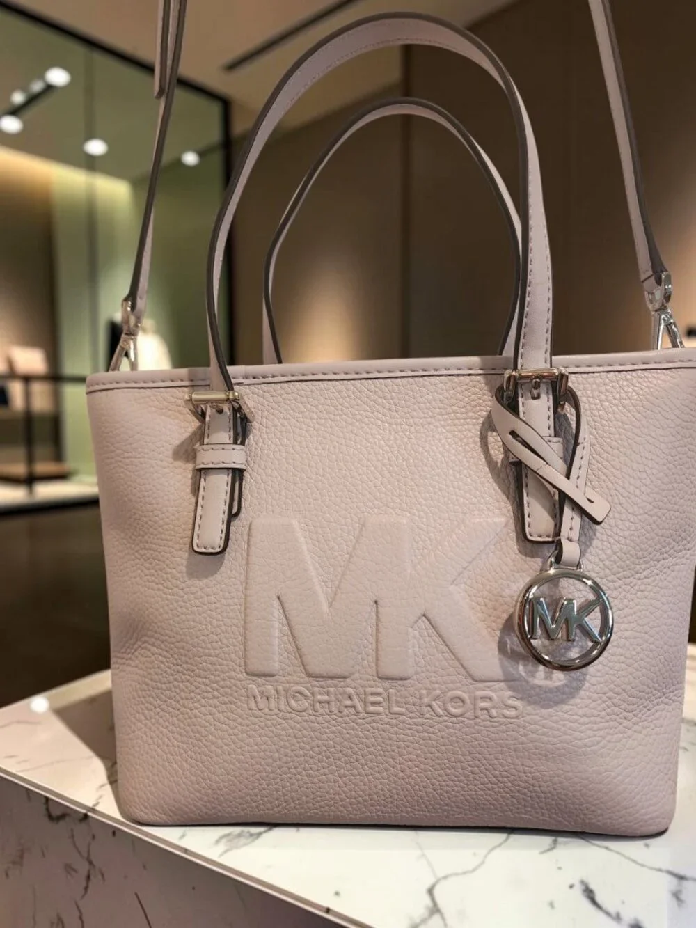 SOLD - Michael Kors Soft Lavender Pebbled Leather Tote